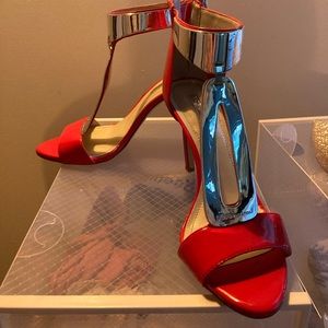 Red BCBGeneration heels. Chrome detail. So hot!